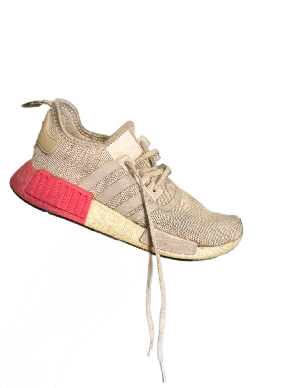 adidas White and Pink NMD R1 Women's Sneaker